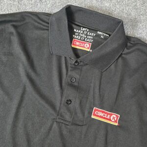 Circle K‎ Polo Shirt Mens XL Black Uniform Corporate Employee Work Short Sleeve